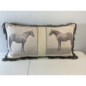 Rebecca Ray Lavender Horse Print Champions Pillow Western Racing w/pillow RARE‎
